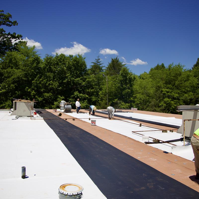 Charlotte, NC Flat (low slope) TPO Roof - the new TPO roof project photo 2