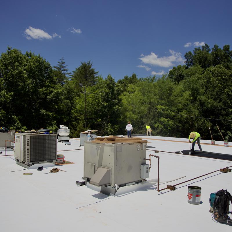 Charlotte, NC Flat (low slope) TPO Roof - the new TPO roof project photo 3