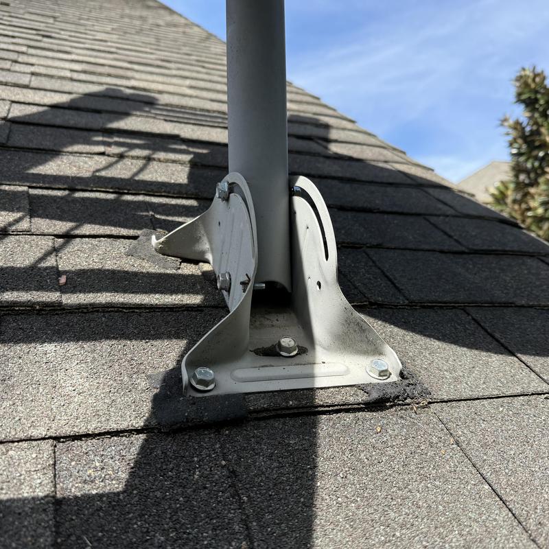 Roof Leak Repair in Fort Mill, SC Low Nails & Overdriven Nails Fixed + Satellite Dish Removal project photo 4