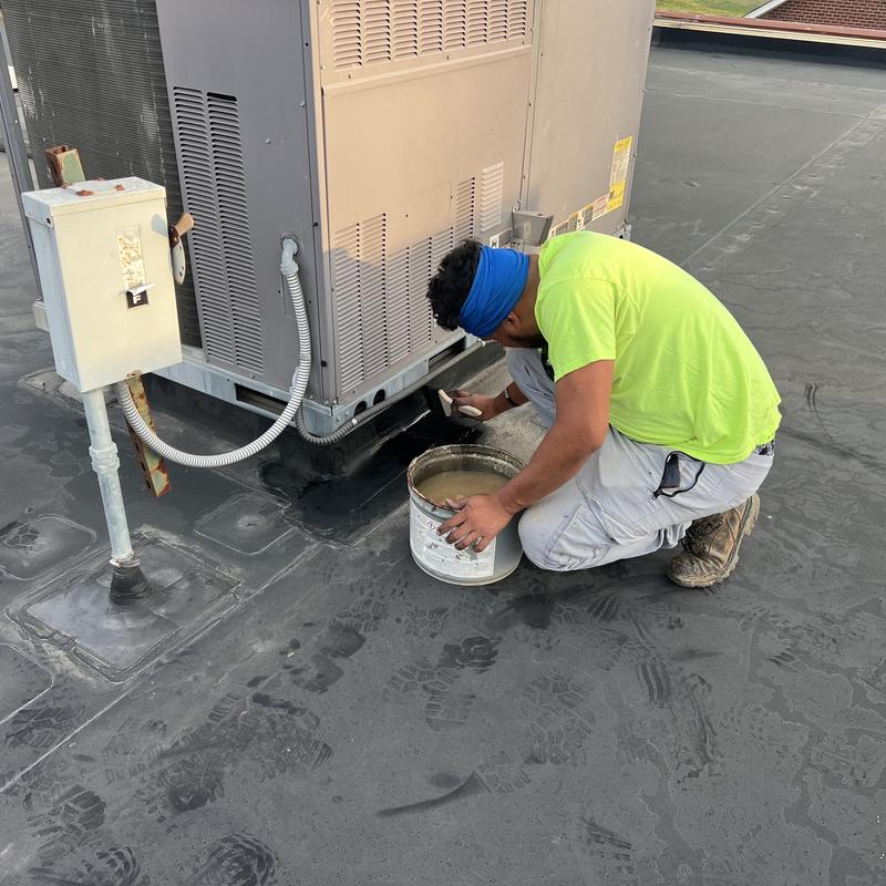 EPDM Roof Leak Repair Exxon Gas Station | Monroe NC project photo 3