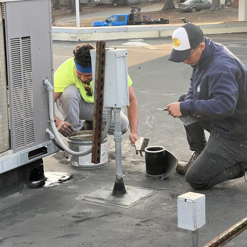 EPDM Roof Leak Repair Exxon Gas Station | Monroe NC project photo 5