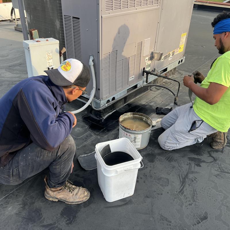 EPDM Roof Leak Repair Exxon Gas Station | Monroe NC project photo 4