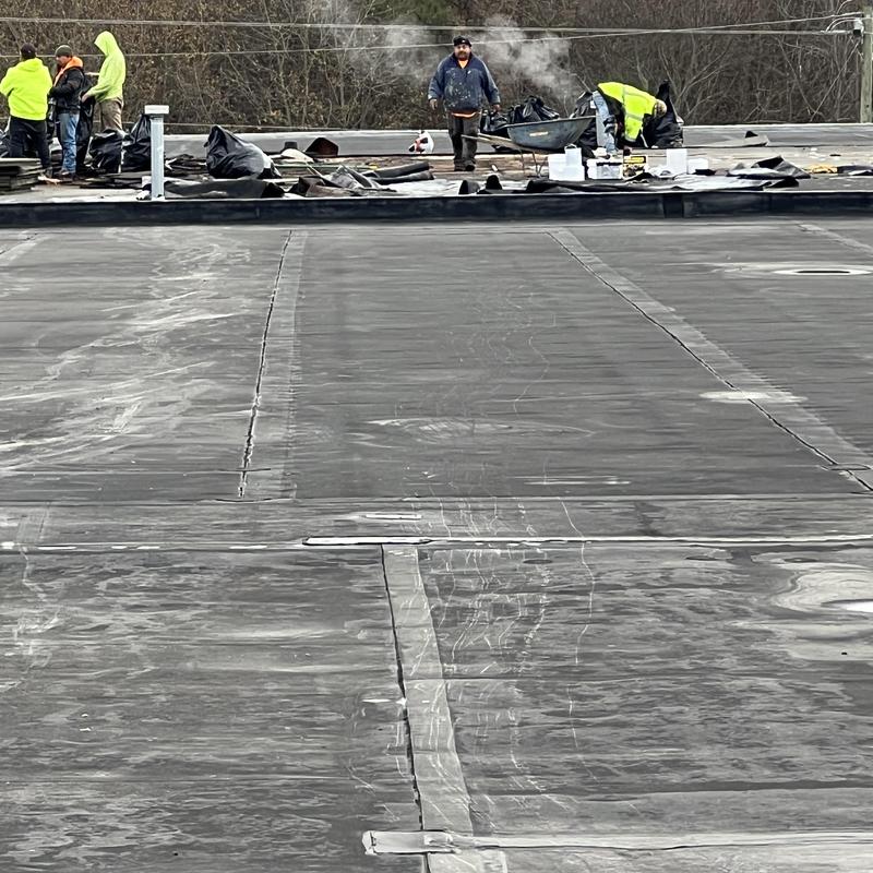 Project photo: Shelby, NC EPDM Repair - this old EPDM roof installed over