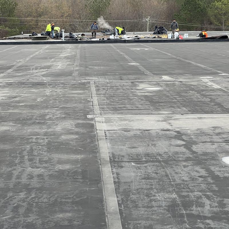 Shelby, NC EPDM Repair - this old EPDM roof installed over project photo 1