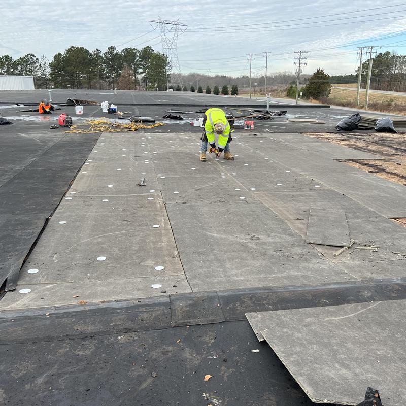 Shelby, NC EPDM Repair - this old EPDM roof installed over project photo 2