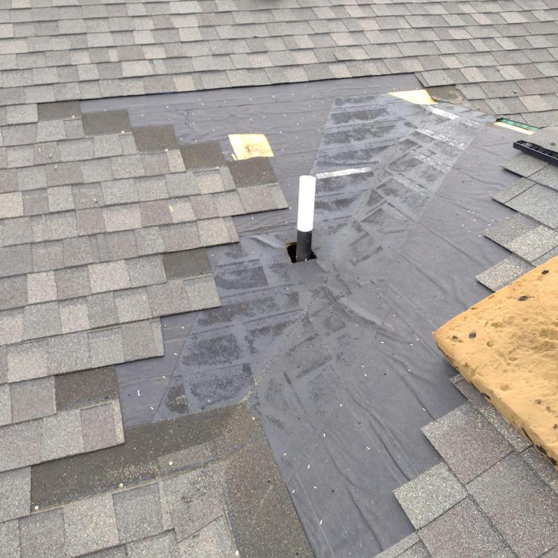 Troutman, NC Roof Repair - roof leak tarp and repair were project photo 4
