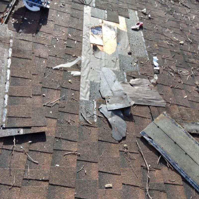 Project photo: Rock Hill, SC Roof Repair - a piece of fascia metal blew