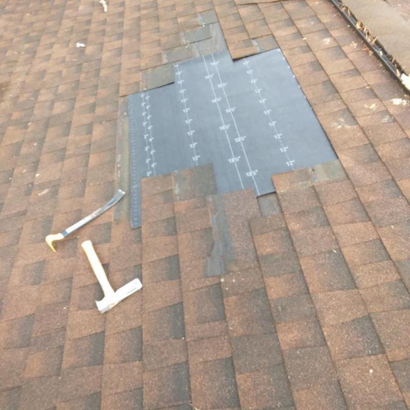 Rock Hill, SC Roof Repair - a piece of fascia metal blew project photo 2