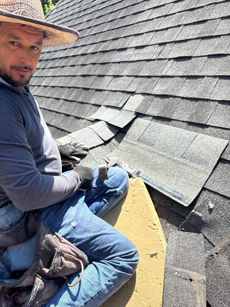 Project photo: Residential Shingle Saddle Leak Repair – Fort Mill, SC