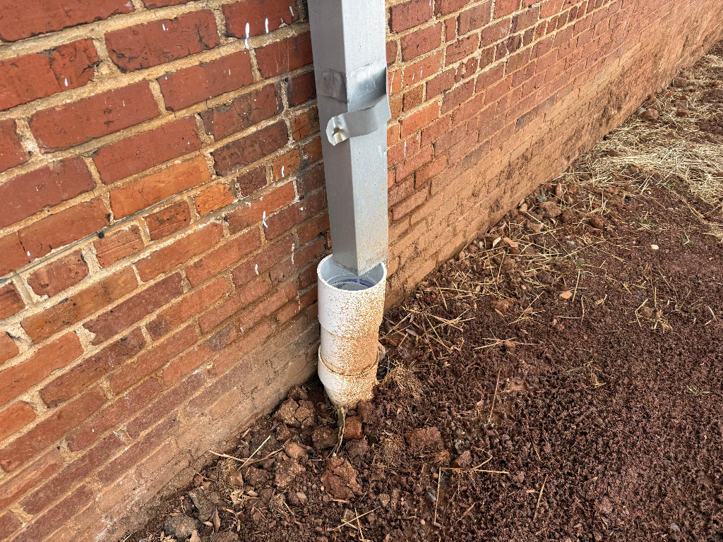 Project photo: Commercial Gutter, Collector Head and Downspout Installation – Belmont, NC