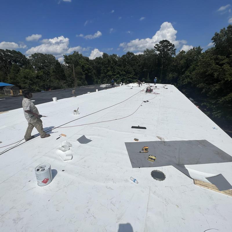 Project photo: TPO Roof Replacement & Deck Repair in Valdese, NC Industrial Warehouse