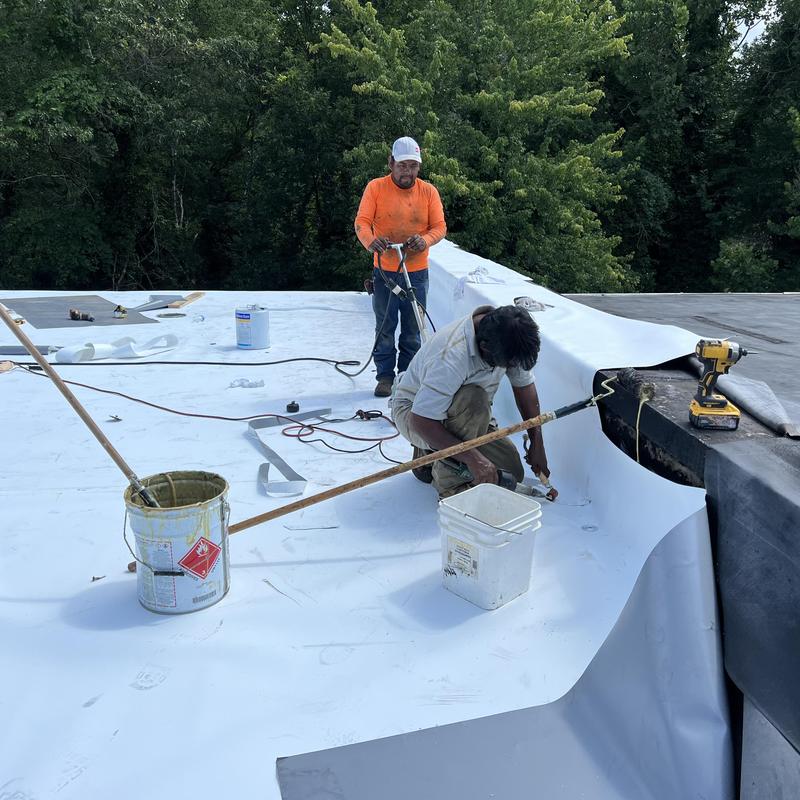 TPO Roof Replacement & Deck Repair in Valdese, NC Industrial Warehouse project photo 4