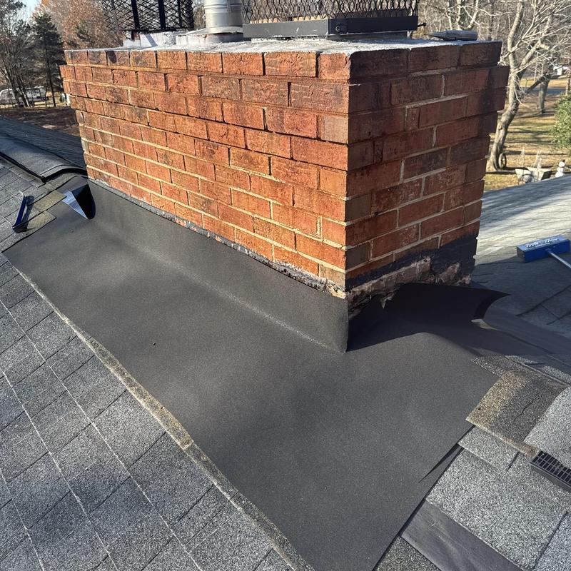 Masonry Chimney Reflash & Custom Metal Flashing System Locust, NC project photo 1