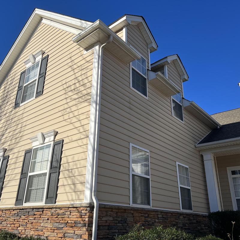 Rock Hill, SC Roof Repair - a piece of fascia metal blew project photo 1