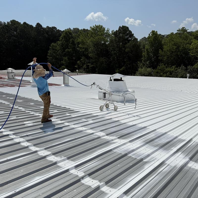 150,000 SF Industrial Roof Restoration with Acrylic Coating | Dalton, GA (Charlotte-Based Team) project photo 2