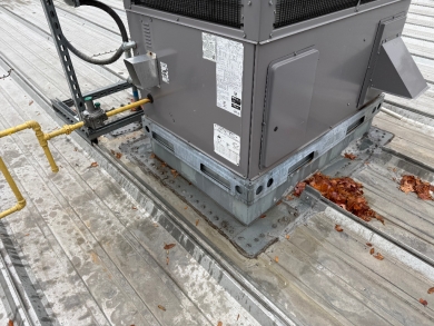Project photo: Commercial Rooftop Unit Curb Reflash – Fort Mill, SC