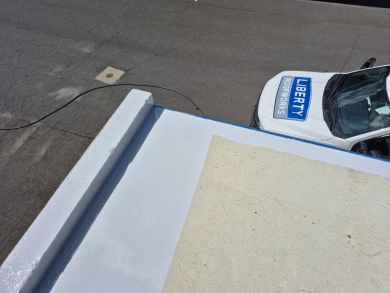 Commercial Flat Roof Elastomeric Coating and Coping Sealant Repair – Charlotte, NC project photo 5