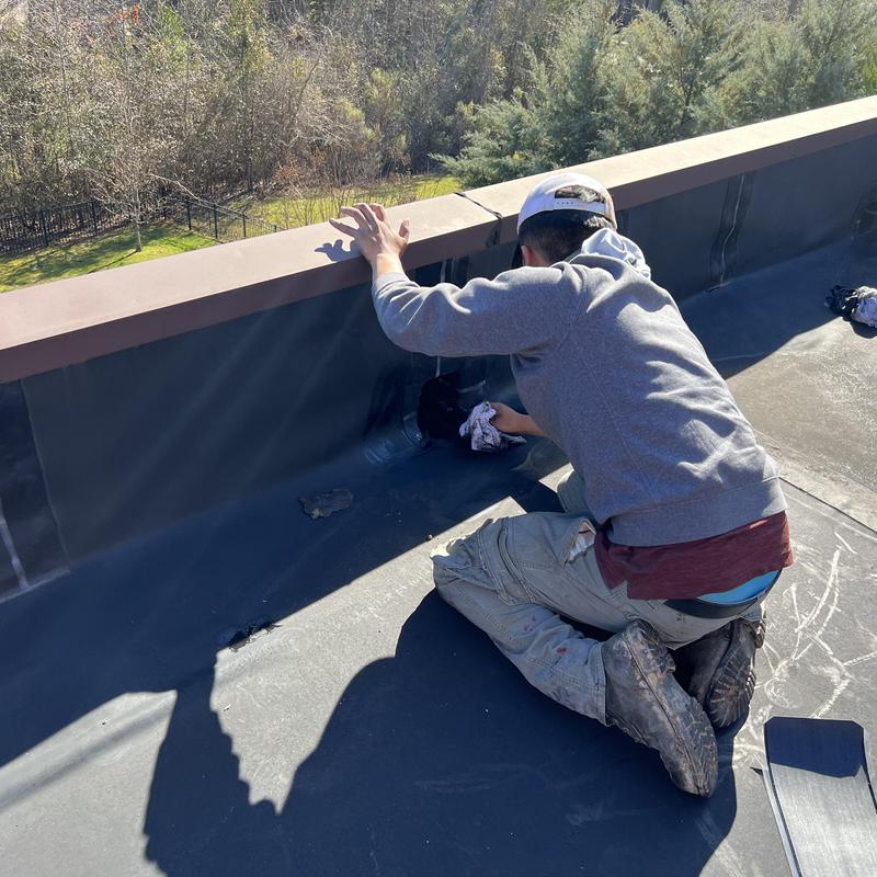 Waxhaw, NC EPDM Flat / Commercial Roof Repair - the scupper project photo 5