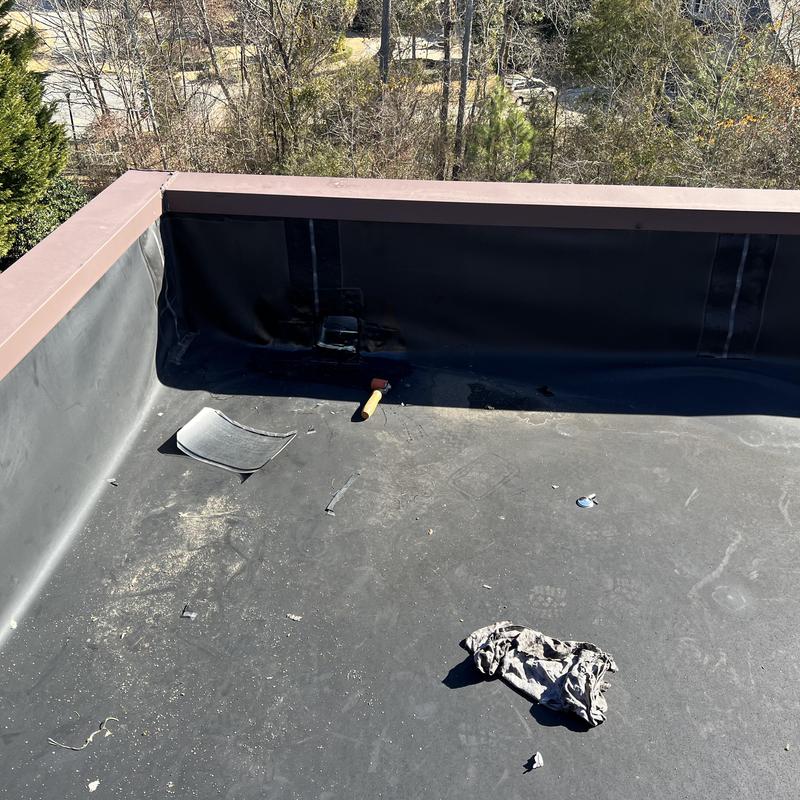 Waxhaw, NC EPDM Flat / Commercial Roof Repair - the scupper project photo 3