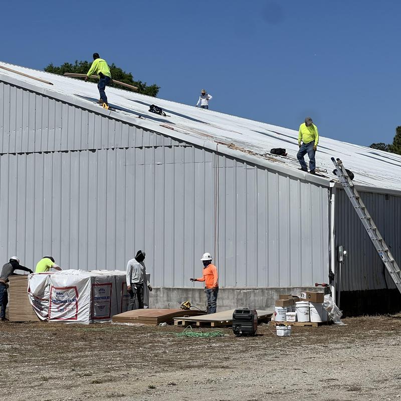 40,000 SF TPO Metal Retrofit Roof Installation | Versico 60 Mil System | Fayetteville, NC project photo 3