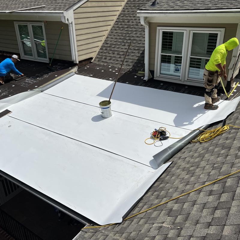 Charlotte NC - TPO Roof Installation. This residential roof project photo 3