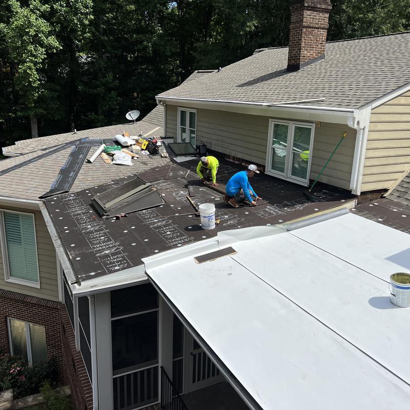 Charlotte NC - TPO Roof Installation. This residential roof project photo 4