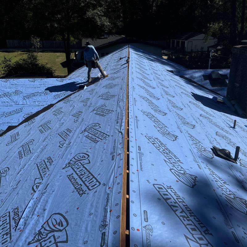 Roof Replacement in Charlotte NC Chimney Reflash, Ice & Water Shield Valleys, Owens Corning Duration Shingles project photo 3