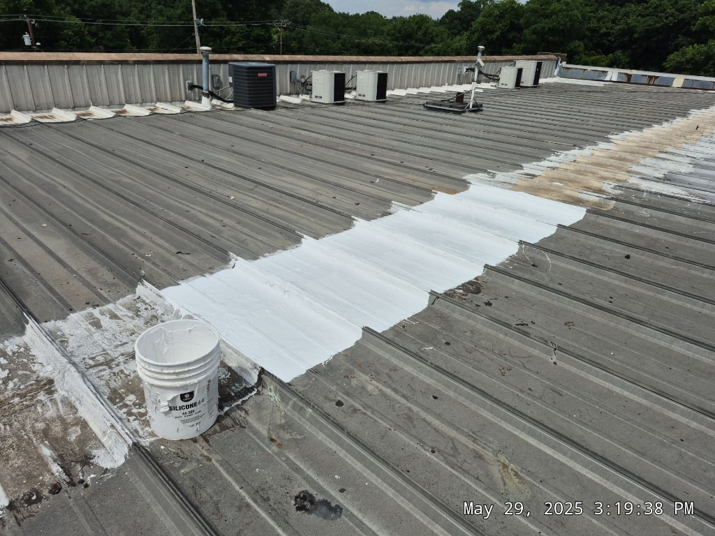 Commercial Metal Roof Coating – Harrisburg, NC project photo 3