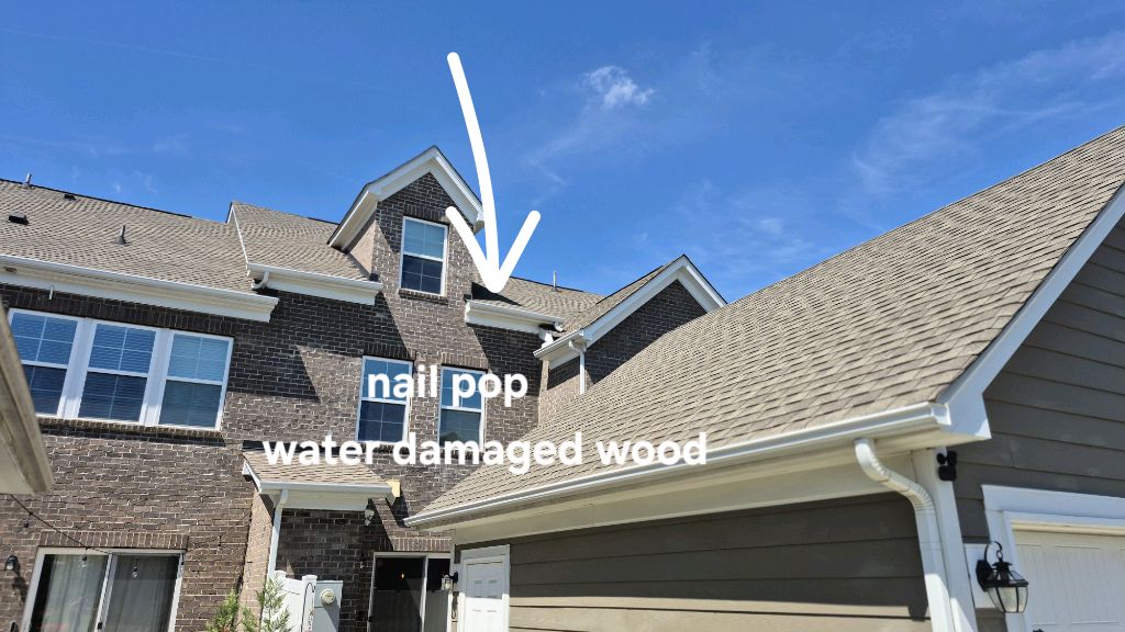 Project photo: Residential Nail Pop and Wall Flashing Repair – Charlotte, NC