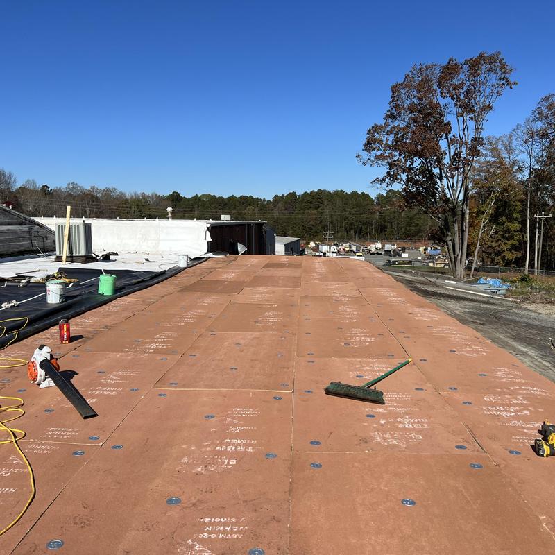 Belmont, NC - TPO Roof Installation. This flat commercial project photo 4