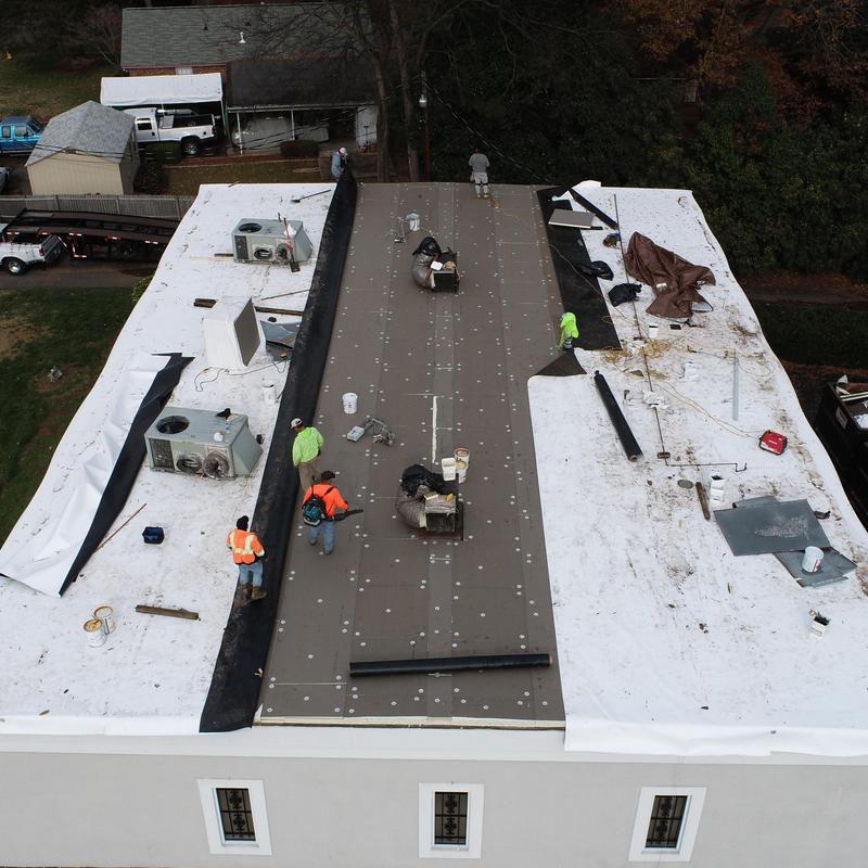 Charlotte, NC TPO Tapered Insulation Commercial Roof project photo 2