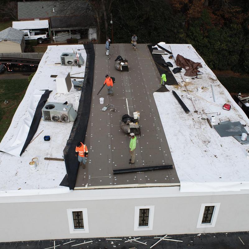 Charlotte, NC TPO Tapered Insulation Commercial Roof project photo 5