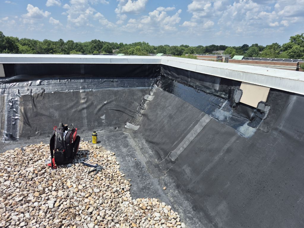 Project photo: Commercial Single-Ply Membrane Repair – Charlotte, NC