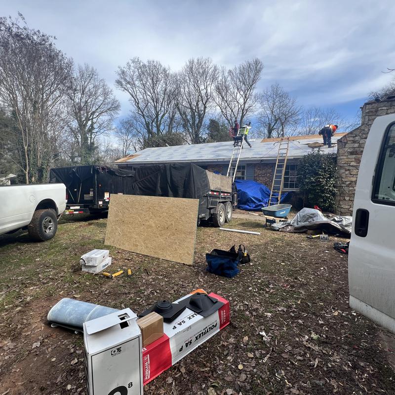 Charlotte, NC Roof Installation - lots of wood replacement project photo 2