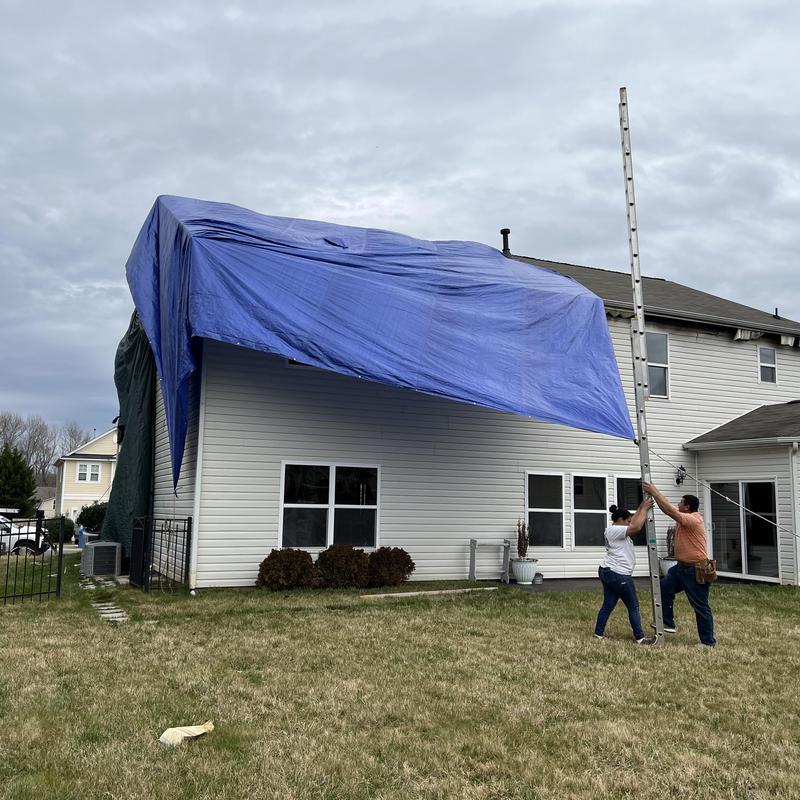 Charlotte NC Emergency Tarp - this fire damaged home needed project photo 1