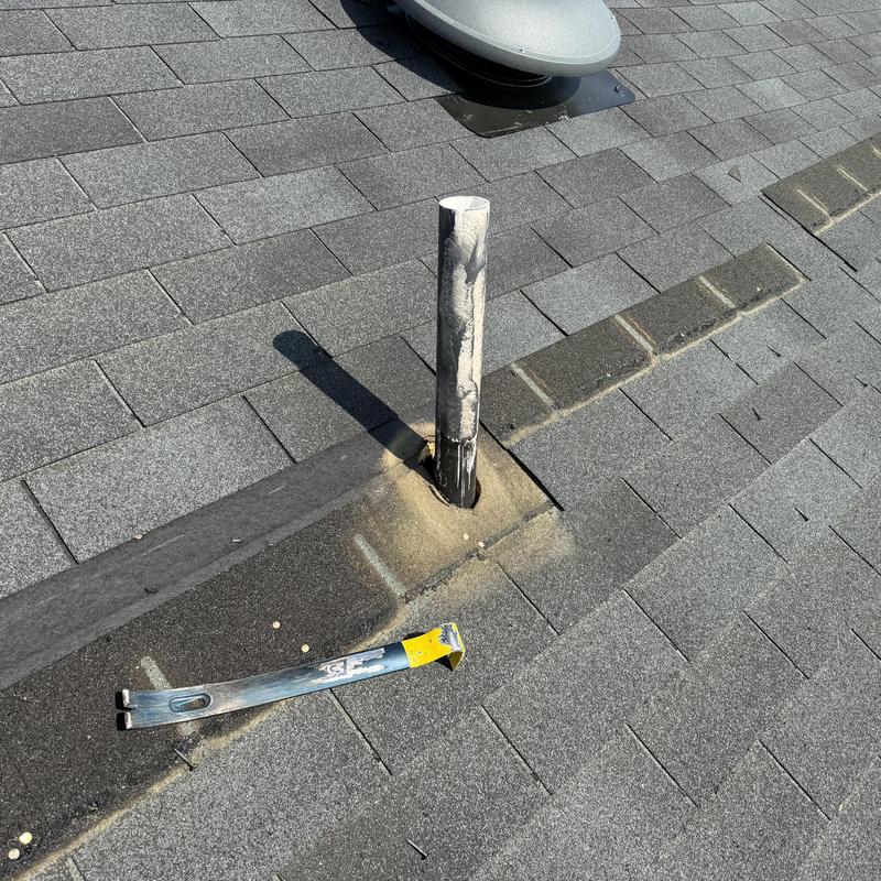 Roof Leak Repair in Concord NC Missing Shingle & Pipe Boot Failure Fixed project photo 1