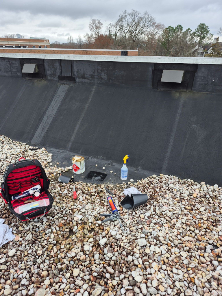 Project photo: Commercial Single-Ply Membrane Repair – Charlotte, NC