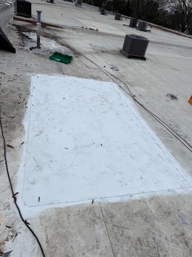 Commercial Membrane Blister Repair and TPO Recover – Charlotte, NC project photo 4