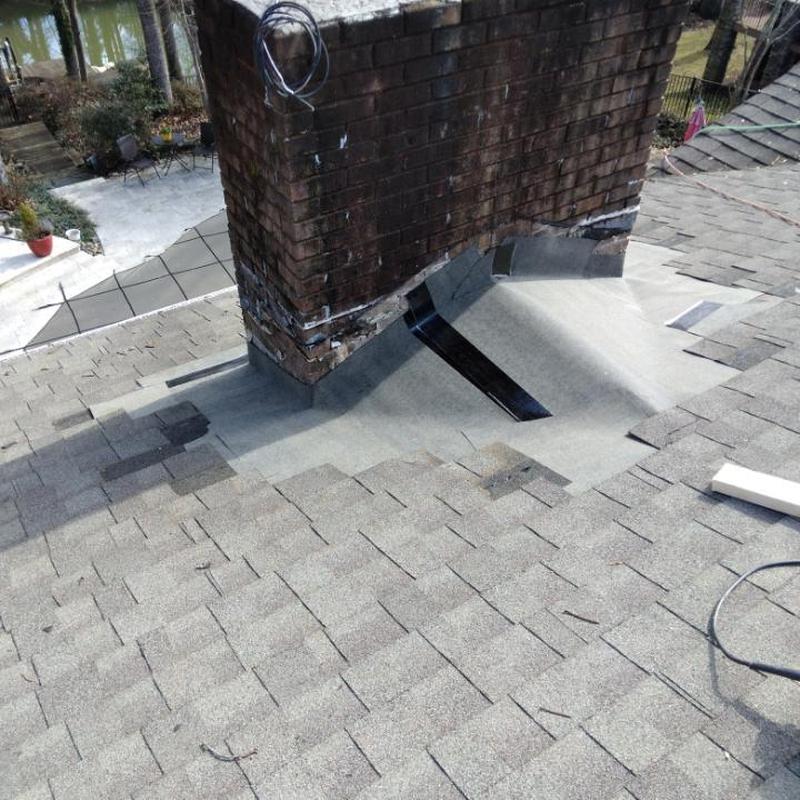 Denver, NC Roof Repair - this old chimney flashing has been project photo 5