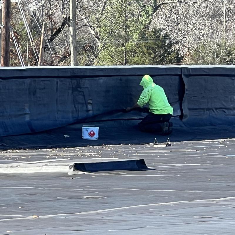 Belmont, NC EPDM Roof Repair - we are repairing an old EPDM project photo 2
