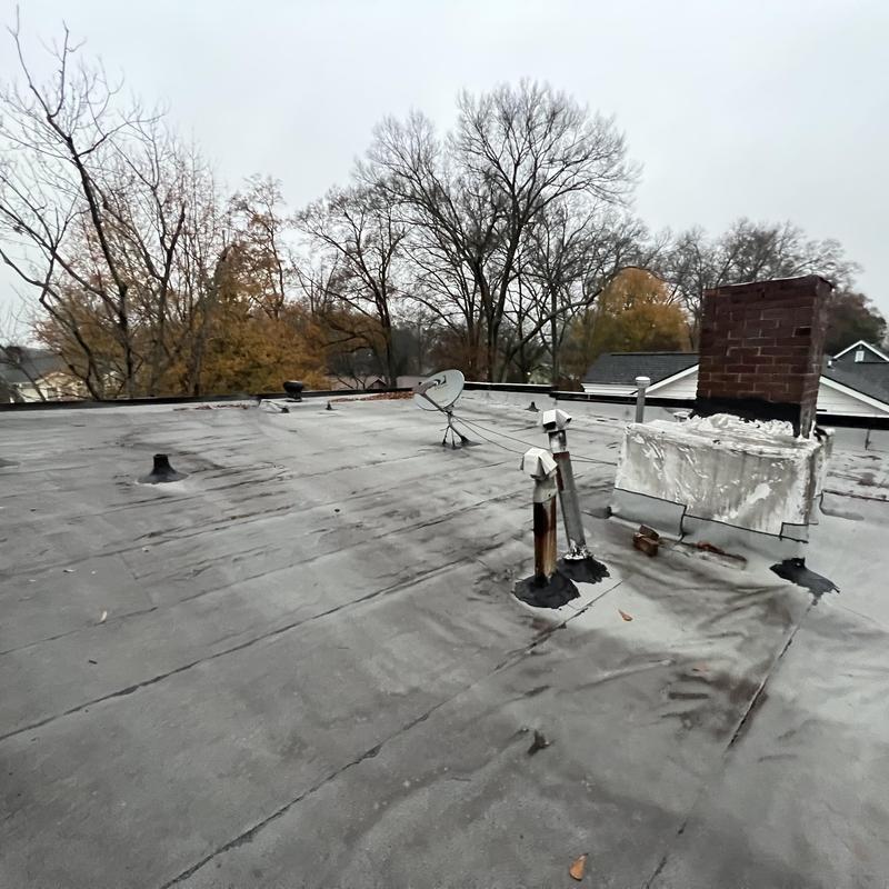 Charlotte, NC Flat Roof Leak Inspection. This old torch project photo 2