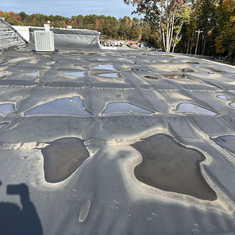 Project photo: Belmont, NC - Commercial roof repair This old EPDM roof was