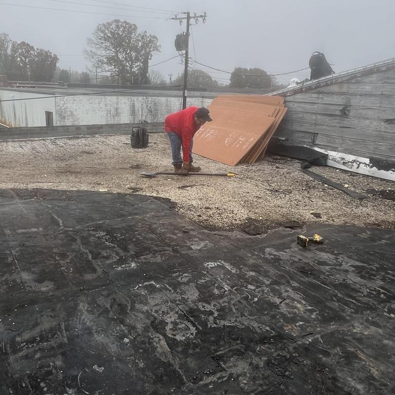 Belmont, NC - Commercial roof repair This old EPDM roof was project photo 5