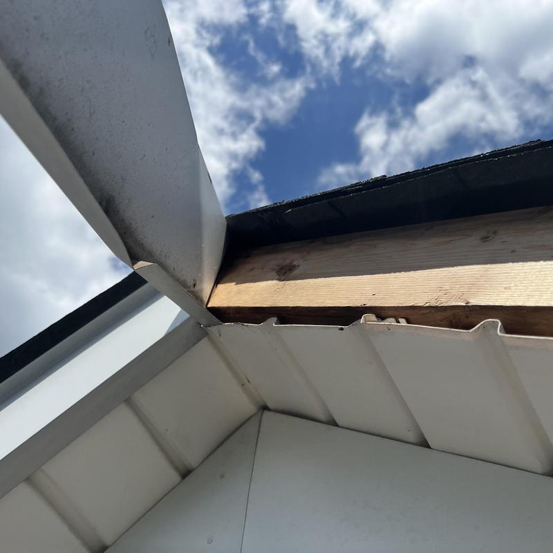 Waxhaw, NC Roof Repair - upper gable fascia metal came project photo 5
